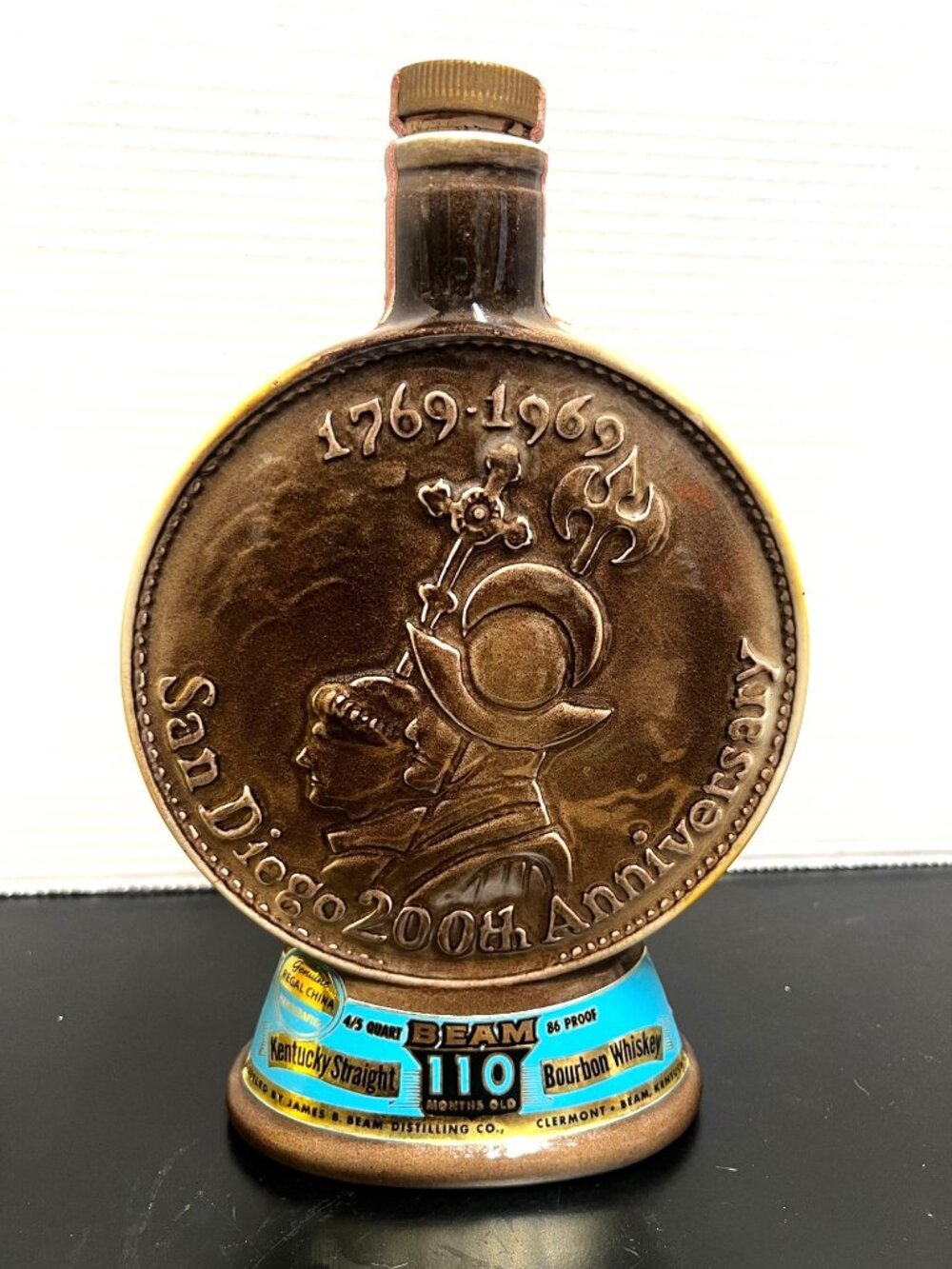 Vintage Jim Beam Whiskey (EMPTY) Decanter anniversary edition barware collectibl